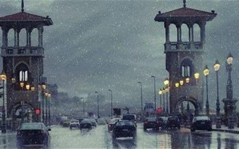 منخفض جوي يتسبب في تساقط الأمطار على الإسكندرية اليوم